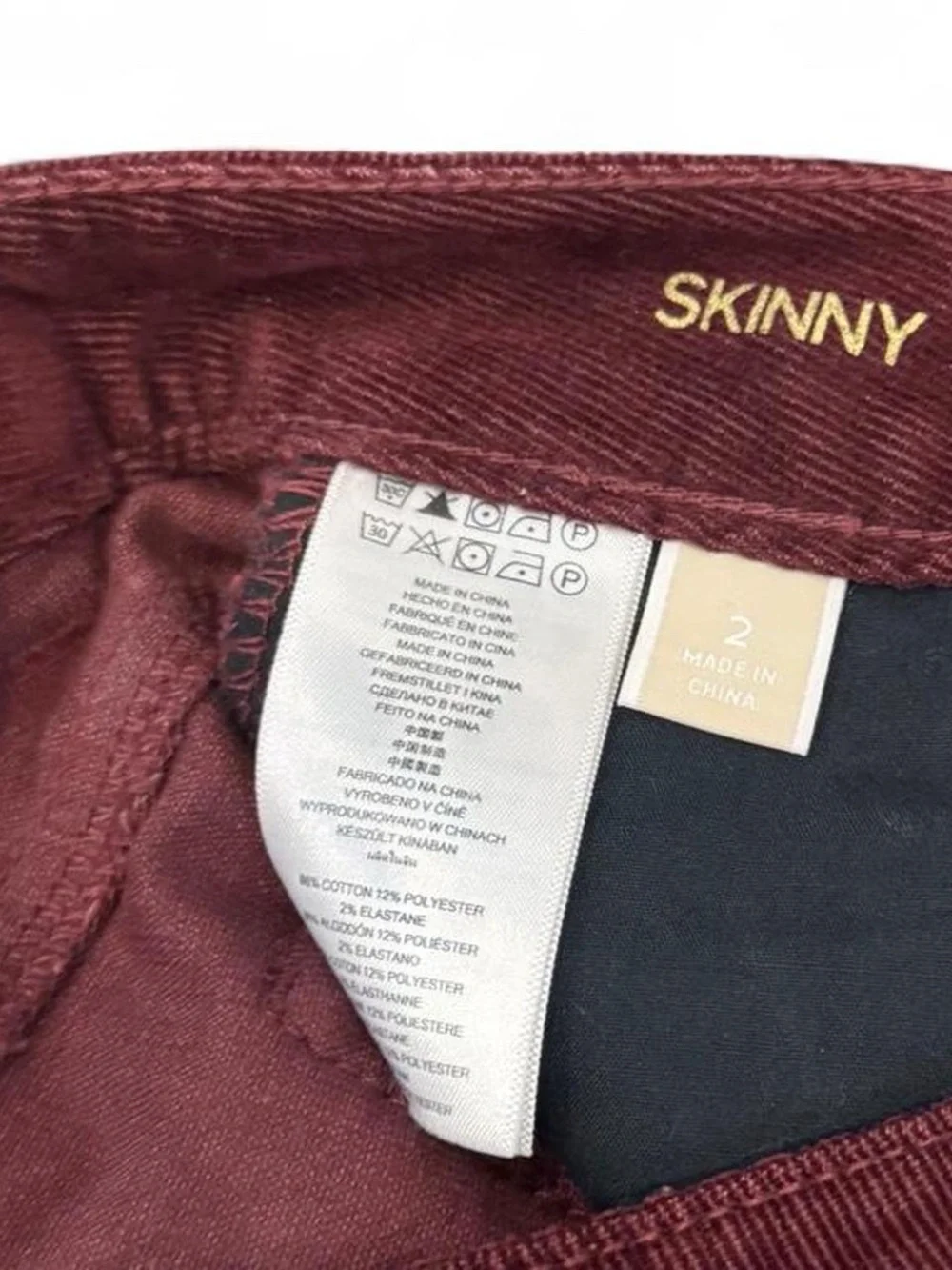 Michael Kors Burgundy Corduroy Slim Pants